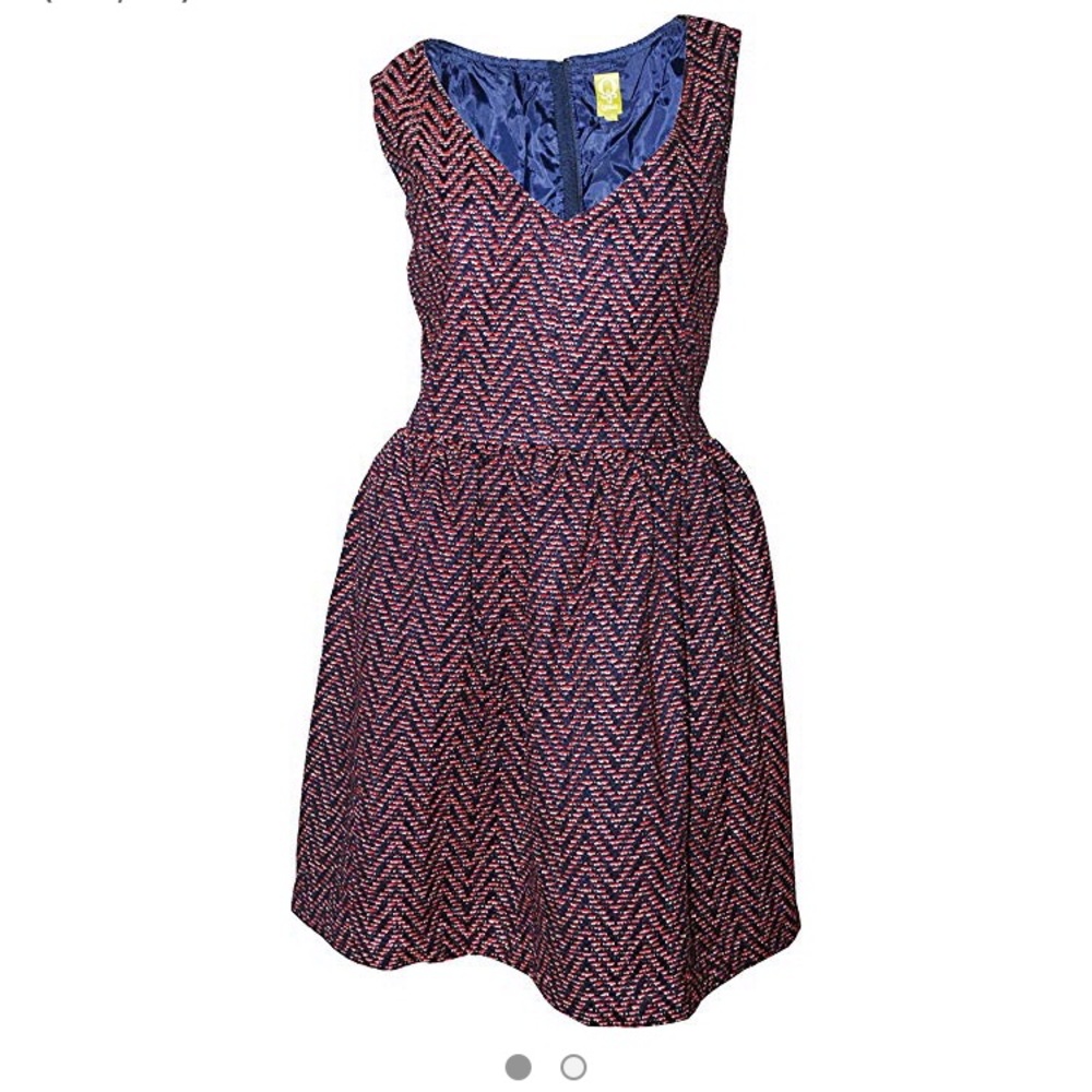 QMack sleeveless dress, v neck flare a-line
